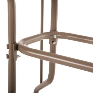 Garden dining set of 5 pieces Adam HM10727.04 metal chairs and table 110X60 cm. champagne color