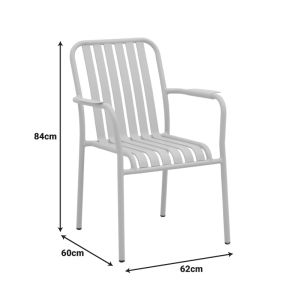 Heven Vista table and chairs set 7 pieces anthracite aluminum 120x70x72cm