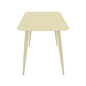 Heven Vista table and chairs set, set of 7 pieces, champagne color, aluminum 120x70x72cm