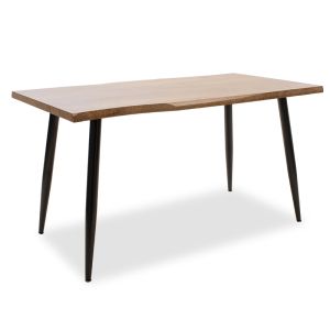 Table and chairs set Murde black and table Neve black 140x80x75cm set of 5 pieces