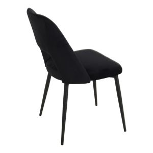 Table and chairs set Murde black and table Neve black 140x80x75cm set of 5 pieces