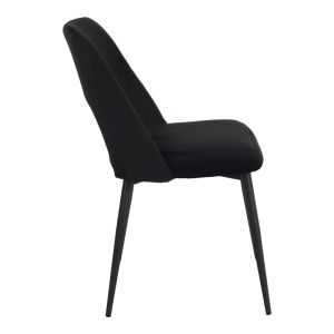 Table and chairs set Murde black and table Neve black 140x80x75cm set of 5 pieces