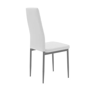 Table set with white Parker chairs and Titta glass table 120x70x75cm, set of 5 pieces