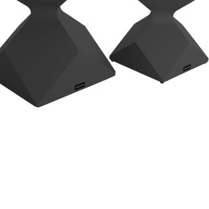 Set of 2 side tables Zander SM10719.01 aluminum in gray 40X40 cm. and 32X32 cm.