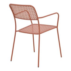 Set of 3 federal pieces Moraja, terracotta, metal, 70x70x73 cm