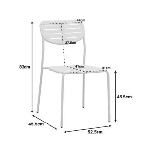 Moraja Deraby I 3-piece set, cream metal, 70x70x73cm