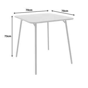 Moraja Deraby I 3-piece set, black metal, 70x70x73cm