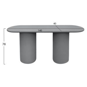 Console Kenji HM6584.01 fiber cement in gray -- 140X40X78 cm.