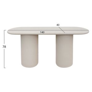 Console Kenji HM6584.02 fiber cement in light beige -- 140X40X78 cm.