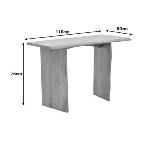 Mende console, solid acacia wood in natural shade, 110x50x76cm