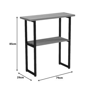 Solain Sonoma console - black metal 79x29x85cm