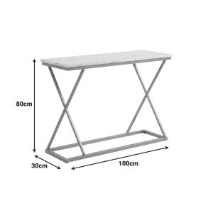 Console tables Glimmer, walnut with black metal, 100x30x80 cm