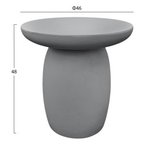Round garden coffee table Hikari HM6593.01 gray fiber cement Φ46X48 cm.