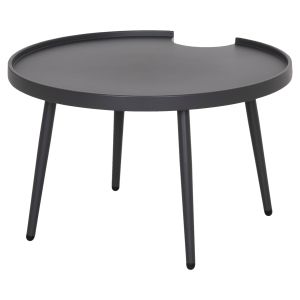 Round coffee table Teroc HM6434.01 aluminum in gray Φ70X44HCM