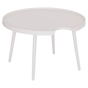 Round coffee table Teroc HM6434.02 aluminum in white Φ70X44HCM