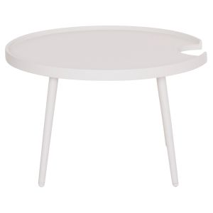 Round coffee table Teroc HM6434.02 aluminum in white Φ70X44HCM