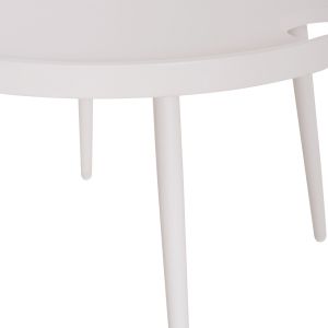 Round coffee table Teroc HM6434.02 aluminum in white Φ70X44HCM