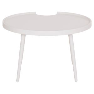 Round coffee table Teroc HM6434.02 aluminum in white Φ70X44HCM