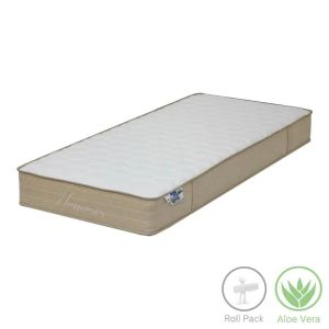 Легло с матрак Nevil-Nemesis бежов плат с черен крак 90x190см