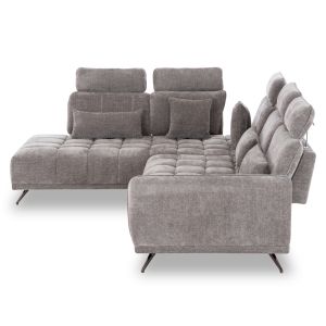Ляв ъглов 5-местен диван Myron SM3318.01L сив платеж 290X110-225X110H