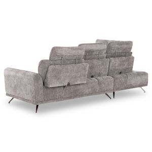 Ляв ъглов 5-местен диван Myron SM3318.01L сив платеж 290X110-225X110H