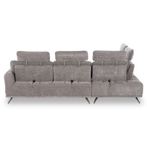 Ляв ъглов 5-местен диван Myron SM3318.01L сив платеж 290X110-225X110H