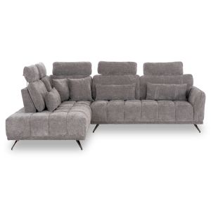 Ляв ъглов 5-местен диван Myron SM3318.01L сив платеж 290X110-225X110H