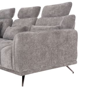 Ляв ъглов 5-местен диван Myron SM3318.01L сив платеж 290X110-225X110H