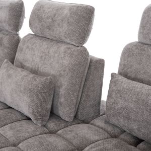 Ляв ъглов 5-местен диван Myron SM3318.01L сив платеж 290X110-225X110H
