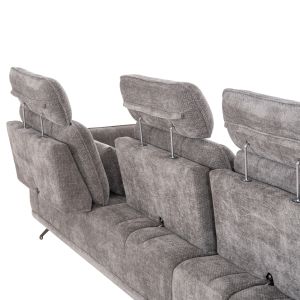 Ляв ъглов 5-местен диван Myron SM3318.01L сив платеж 290X110-225X110H