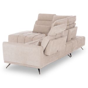 Ляв ъглов 5-местен диван Myron SM3318.02L екру платов 290X110-225X110H