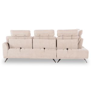 Ляв ъглов 5-местен диван Myron SM3318.02L екру платов 290X110-225X110H