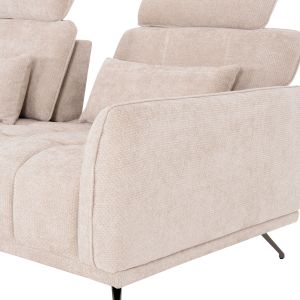 Ляв ъглов 5-местен диван Myron SM3318.02L екру платов 290X110-225X110H