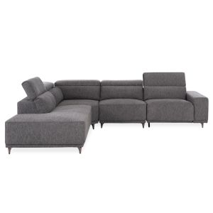 Ляв ъглов 5-местен диван с регулираща се голема Lunaris SM3316.01L сив плат 307X267X94В