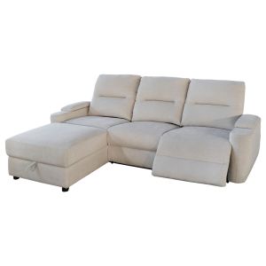 ЛЯВ ЪГЛОВ ДИВАН SYNTHIA HM3308.01L С МЯСТО ЗА СЪХРАНЕНИЕ - БЕЖОВ ПЛАТ 246X159X97ВСМ.