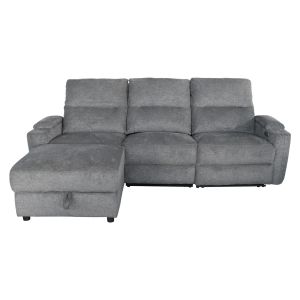 ЛЯВ ЪГЛОВ ДИВАН SYNTHIA HM3308.03L С МЯСТО ЗА СЪХРАНЕНИЕ - СИВ ПЛАТ 246X159X97ВСМ.