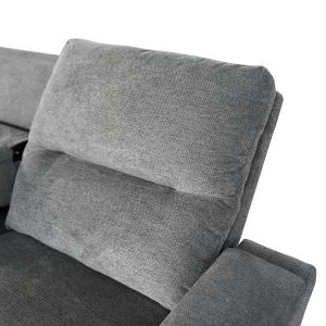 ЛЯВ ЪГЛОВ ДИВАН SYNTHIA HM3308.03L С МЯСТО ЗА СЪХРАНЕНИЕ - СИВ ПЛАТ 246X159X97ВСМ.