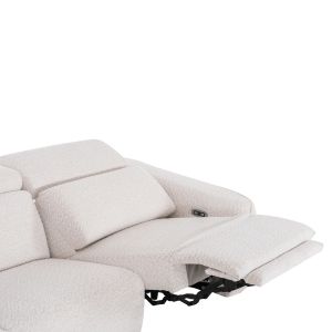 Ляв ъглов трийместен диван с регулираща се голема Valente SM3317.02L бежов плат 275X160X104H