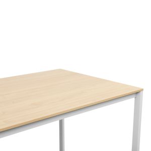 Faragio table in natural shade - white metal legs 120x75x75cm