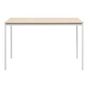 Faragio table in natural shade - white metal legs 120x75x75cm