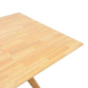 Rubber wood table with MDF in natural color 150x90x76cm