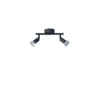 Metal movable spotlight 2 lights 2XGU10 Max 7W 220X80X125MM black Arte Illumina Vorras