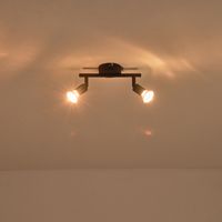 Metal movable spotlight 2 lights 2XGU10 Max 7W 220X80X125MM black Arte Illumina Vorras