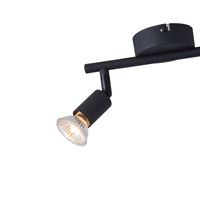 Metal movable spotlight 2 lights 2XGU10 Max 7W 220X80X125MM black Arte Illumina Vorras