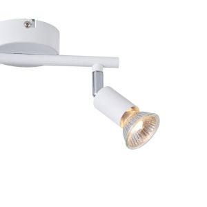 Metal movable spotlight 2XGU10 Max 7W 220X80X125MM white Arte Illumina Vorras