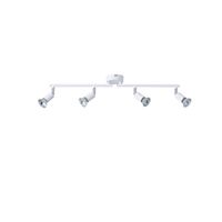 Metal movable spotlight 4 lights 3XGU10 Max 7W 600X80X125MM white Arte Illumina Vorras