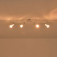 Metal movable spotlight 4 lights 3XGU10 Max 7W 600X80X125MM white Arte Illumina Vorras