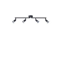 Metal movable spotlight 4 lights 4XGU10 Max 7W 600X80X125 mm black Arte Illumina Vorras