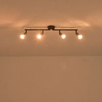 Metal movable spotlight 4 lights 4XGU10 Max 7W 600X80X125 mm black Arte Illumina Vorras