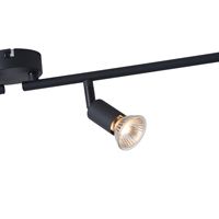 Metal movable spotlight 4 lights 4XGU10 Max 7W 600X80X125 mm black Arte Illumina Vorras
